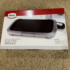 Pavoni Non-Stick Electric Griddle - Black and Gray